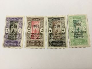 Old Stamps Togo X 4