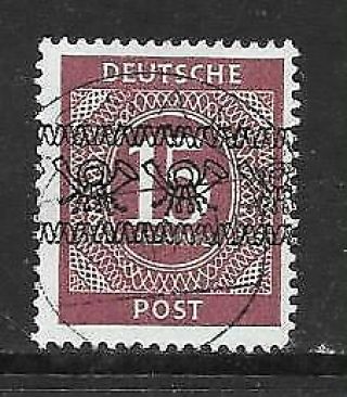 Germany - Allied Zone - 1948.  Numeral - Posthorn Opt (ribbon) - 15pf Claret,  Us.