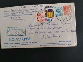 Mexico - Register Air Mail Cover From Mexico To U.  S.  A.  (1912)