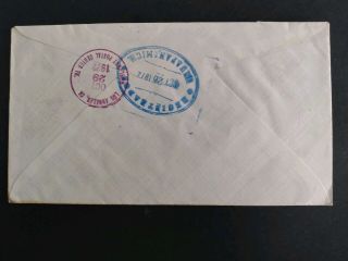 MEXICO - Register Air Mail cover from Mexico to U.  S.  A.  (1912) 2
