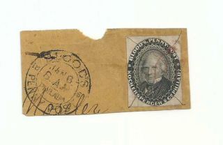 U.  S.  Stamps Scott 15l18 Local Blood Penny Post On Paper With Handstamp Postmark