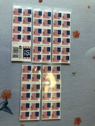 100 (5sheets Of 20 Each) Usps Forever Stamps Us Flag Sheets