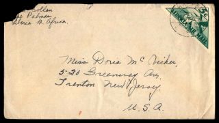 Mayfairstamps Liberia 1930s Triangle Airmail To Us Trenton Nj Cover Wwb23993