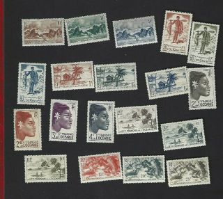 French Polynesia Sc 160 - 78 (1948) Complete Mh