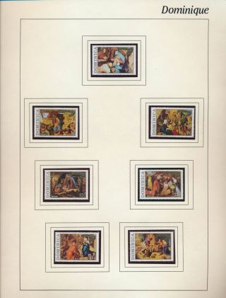 Xb71591 Dominica Adoration Of Magi Paintings Fine Lot Mnh