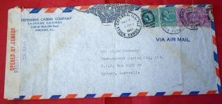 Illinois Chicago Dependent Casing Company May 8 1941 Censored Air Mail Ad Cover