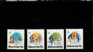 Singapore - Sg512 - 515 Mnh 1985 75th Anniv Girl Guide Movement
