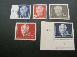 Germany/ddr Mnh Signed 1950 - 1 Sc 54 - 57a Pieck Set Og $85,