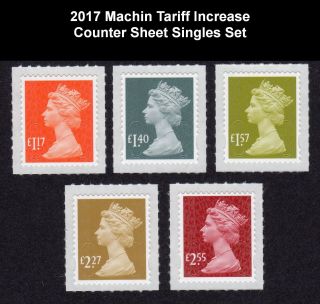 2017 M17l Machins £1.  17,  £1.  40,  £1.  57,  £2.  27,  £2.  55 - Set 5v - Various Options