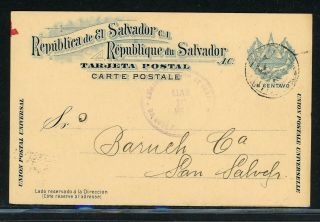 El Salvador Postal History: Lot 4 1914 1c Pc Quezaltepeque - San Salvador $$$