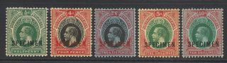 Southern Nigeria 1912 Part Set To 10s Optd 