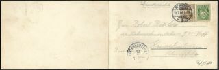 GERMANY / NORWAY Combo on 1904 BERGEN Fold - Out Picture Postcard pmk Hamburg 2