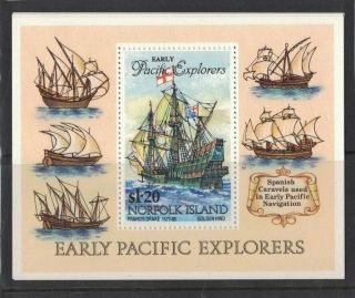 1994 Norfolk Island Early Pacific Explorers Sg Ms574 Muh