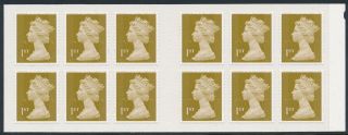 Gb 12 X 1st Gold Booklet Scarce Mtil/m12l With Overlay Shift