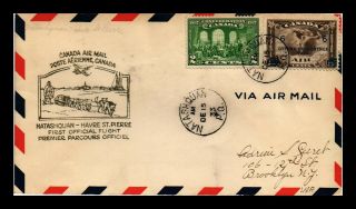 Dr Jim Stamps Natashquan Havre St Pierre Airmail First Flight Canada Cover