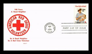 Dr Jim Stamps Us American Red Cross Volunteer First Day Cover Scott 1910