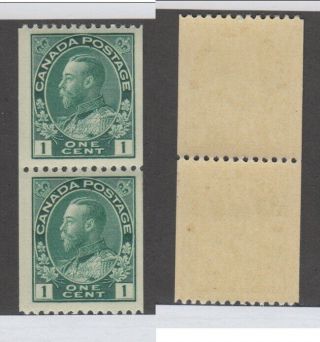 Mnh Canada 1 Cent Kgv Admiral Coil Pair 131 (lot 15721)