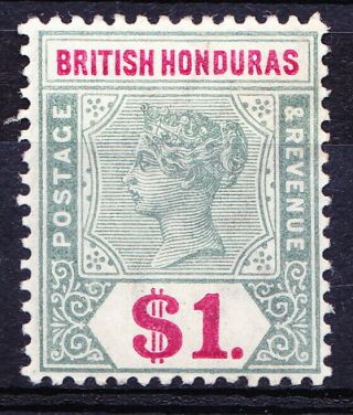 Br.  Honduras1891 Qv $1 Fine,  Cv £95