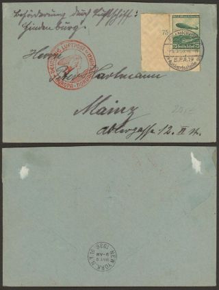 Germany 1936 - Zeppelin Flight Air Mail Cover To Usa 34828/9