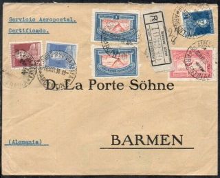 Argentina (buenos Aires) To Germany (barmen),  1930,  Registered Via Air Mail