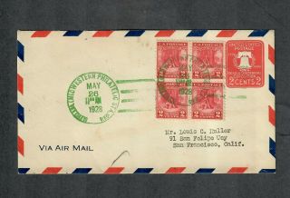 Us Fdc Sc 645 May 26 1928 Cleveland Oh,  Sesquicentennial Exposition Block Of 4