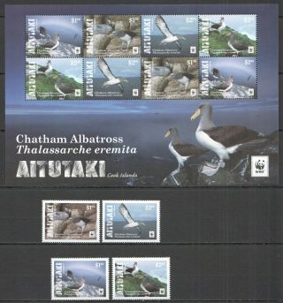 L1411 2016 Aitutaki Wwf Fauna Birds Chatham Albatross 1kb,  1set Mnh