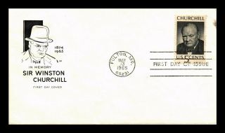 Dr Jim Stamps Us Sir Winston Churchill Fdc House Of Farnum Cover Scott 1264