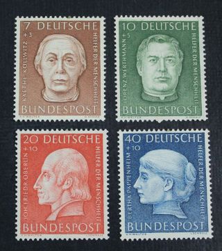 Ckstamps: Germany Stamps Scott B338 - B341 3nh Og Tiny Oily Stain B338 Gum Bend