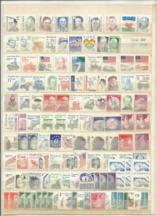 Usa Mnh,  Unfranked Stamps X Postage Lot 50 Off Discount Under F.  V.  $ 70,