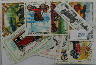 50 Cars Stamps,  All Different.  (928)