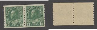 Mnh Canada 2 Cent Kgv Admiral Coil Pair 128 (lot 15714)