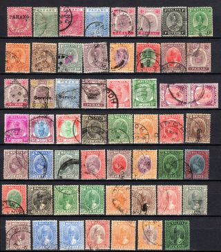 Malaya Malaysia Pahang Perak 1890 - 1938 Selection Of Use Stamps