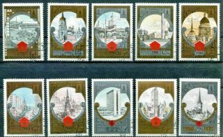 Russia Olympic Gold Tourism Cpl Set Of 10 Stamps $22.  50 Retail Val B127 - 136 Cto