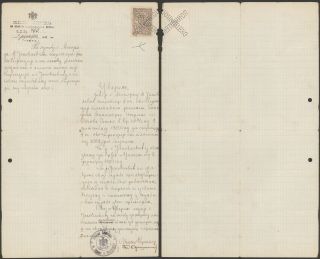 Serbia 1921 - Stamped Document - Fiscal Revenue V75