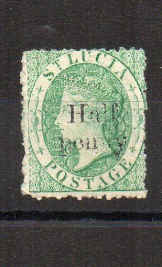 St Lucia 1863 1/2d On (6d) Surcharge Not Issued (no Gum)