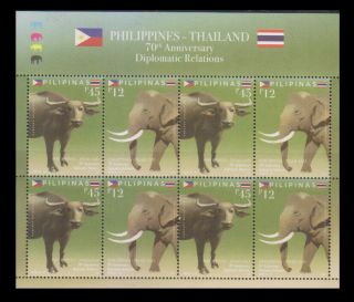 Philippines Stamps 2019 Mnh Rp - Thailand Tamaraw - Elephant Sheetlet