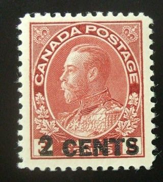 Canada Scott 139 Mh 3 Cent With 2 Cents Surcharge Margins