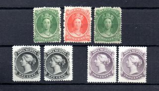 Canada - Nova Scotia - 1860 Stamp Scott 8 - 13 Og
