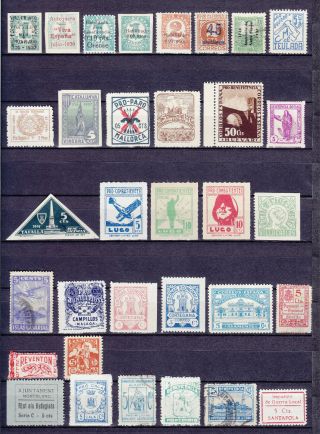 Spain Civil War 1936 - 1938,  70 Stamps,  Blocks,  Local Issues Of Different Cities