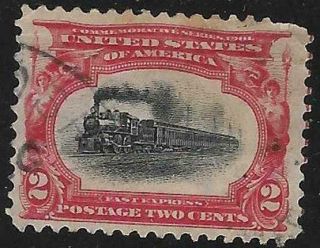 Xsb048 Scott 295 Us Stamp 1901 2c Fast Express Train