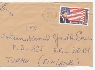 Benin 1993 President John F Kennedy Stamp On Cover To Finland