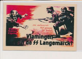 Lk53081 Belgium War Propaganda Postcard Mnh
