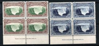 Southern Rhodesia 1935 - 41 Falls Set In Block Of 4 With Imprint Margin Unmounted