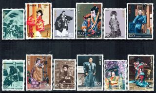 Japan 1991 Sc 2091 - 2102 - Kabuki Series Complete 12v - Mnh