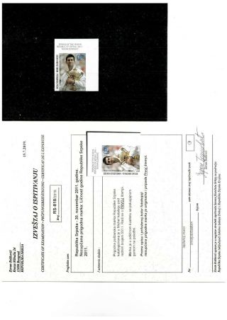 Bosnia - Republc Of Srpska 2011 Novak Djokovic Imperforated Stamps First Printing