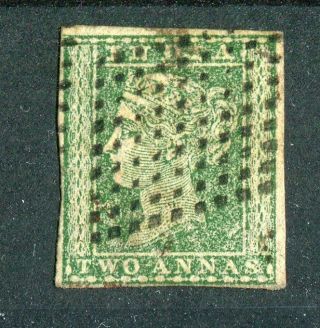 India Qv 1854 2a Green Sg31