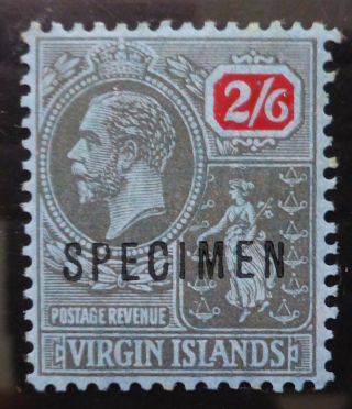 British Virgin Islands 1928 G.  V - 2/6 Specimen Mounted Bm589