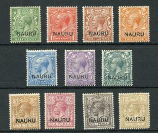 Nauru 1916 - 23 Set Sg1/12 Mm - See Desc