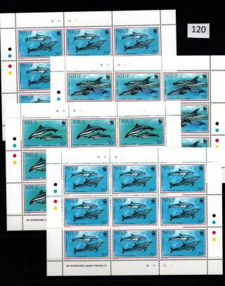 // Niue - Mnh - Nature - Dolphins - Wwf - Full Sheets