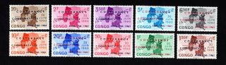 Kinshasa 1961 Set Of Stamps Mi 49 - 50 Mnh Cv=20euro